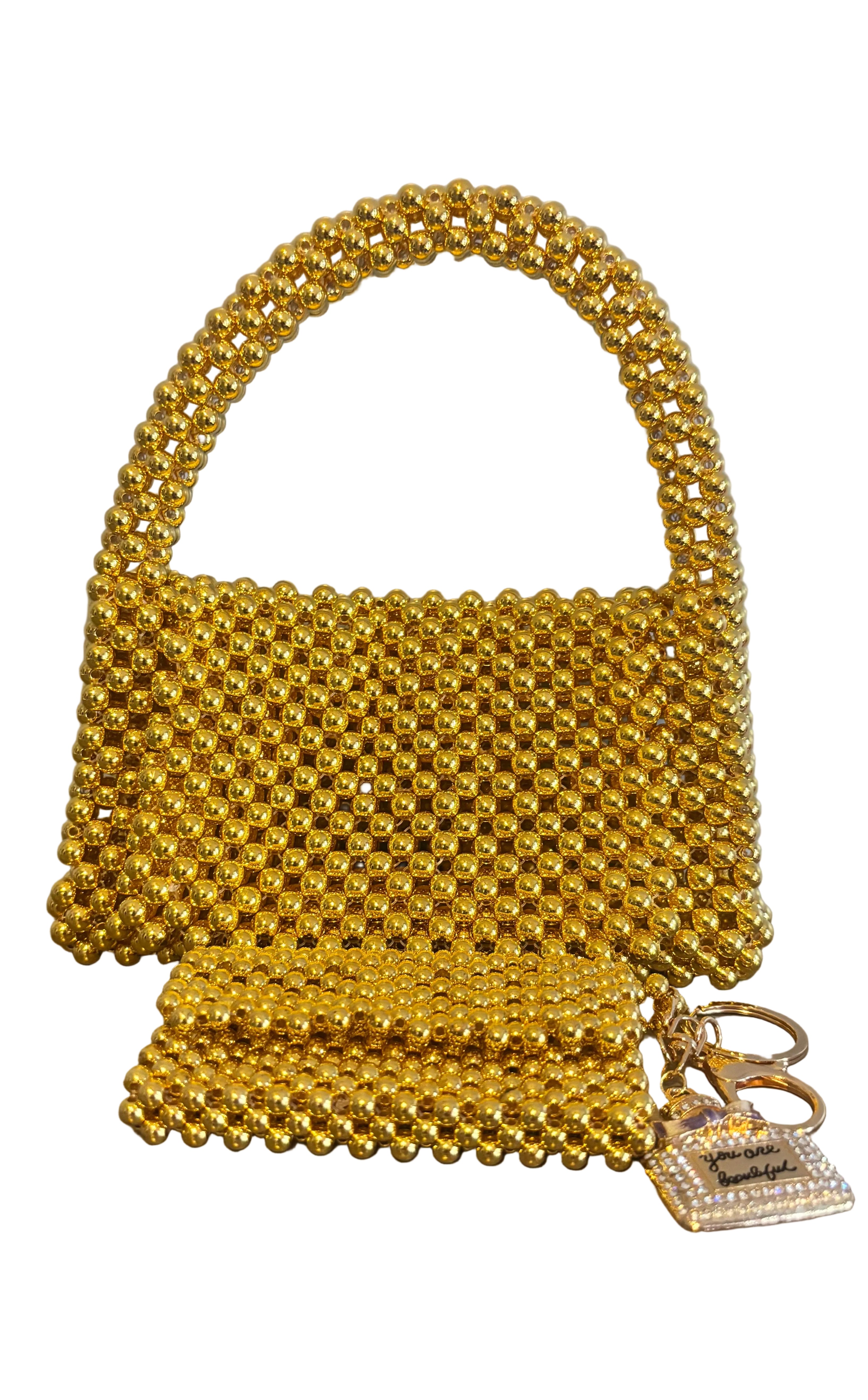 Beads purse with card holder