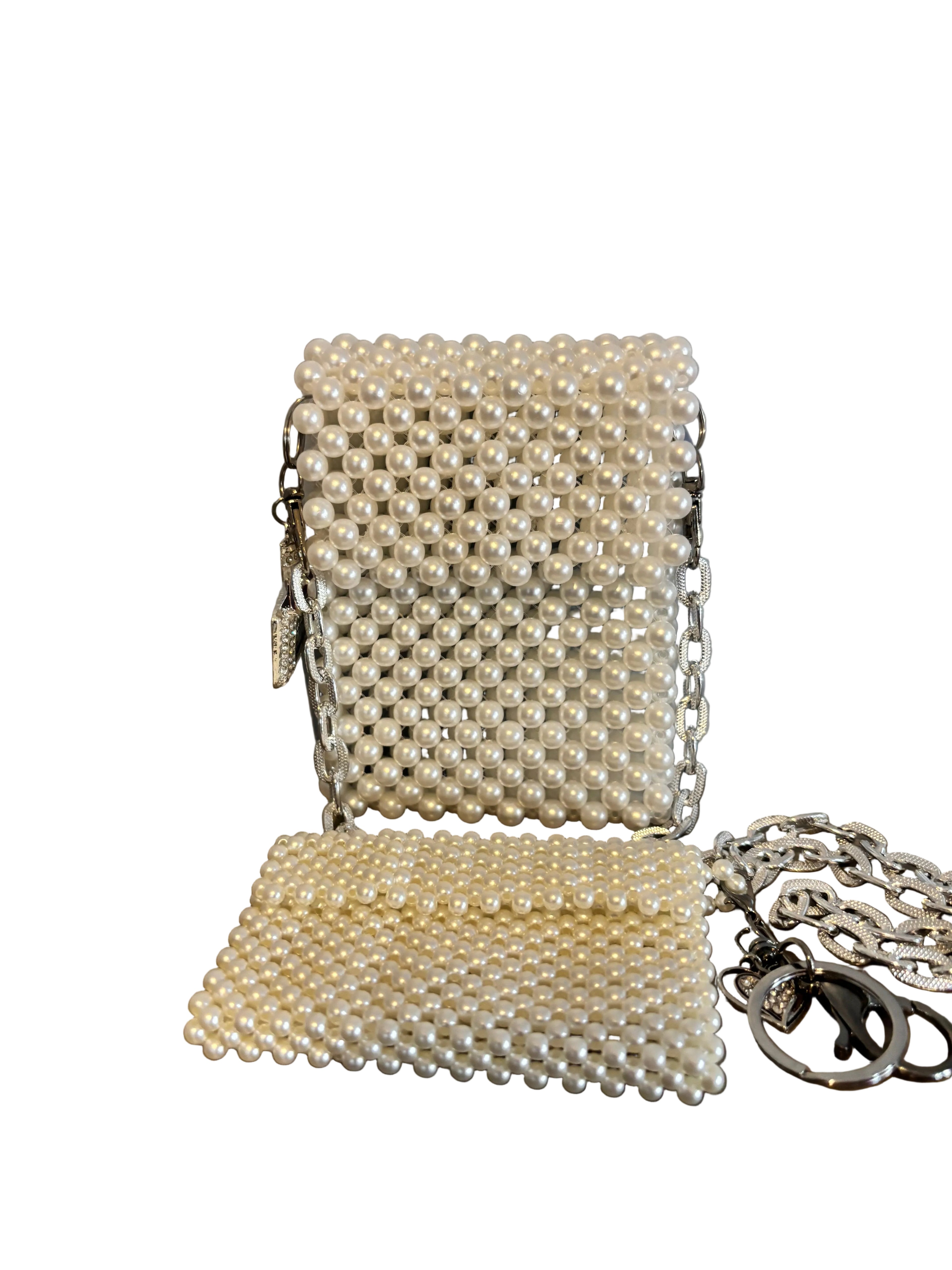 Beads small purse with card holder